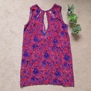 LF paisley floral cut out shift dress size M NWT